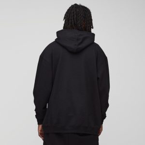 Oversized Boxy Doodle Graphic Puff Print Hoodie