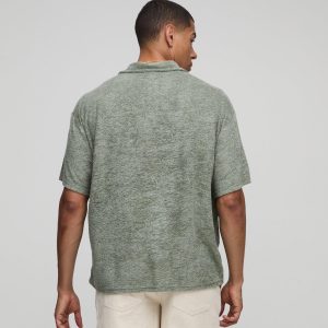 Oversized Short Sleeve Bonded Scuba Polo