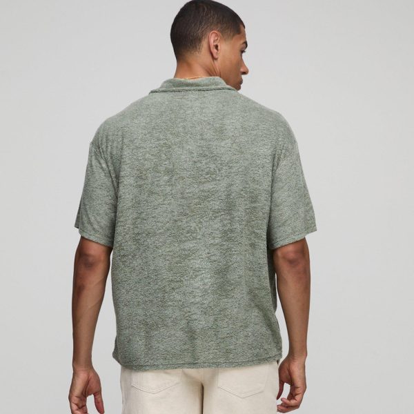 Oversized Short Sleeve Bonded Scuba Polo - Image 2