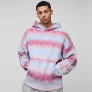 Oversized Boxy All Over Heart Applique Hoodie